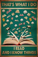 Vintage That's What I Do I Read And I Know Things, I Love Book