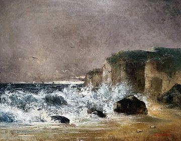 Stürmisches Wetter bei Etretat, Gustave Courbet, ca. 1869