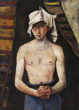 Karl Hofer, jeune homme avec un foulard, vers 1924