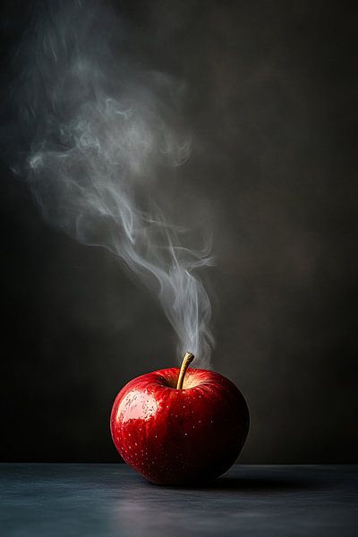 Roter Apfel mit Rauch von Imperial Art House