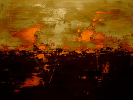 Art industriel abstrait « "Gouden horizon" » en cuivre et en bronze sur STUDIO ARTSY