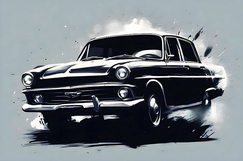 Auto illustratie systeem van Nz Art