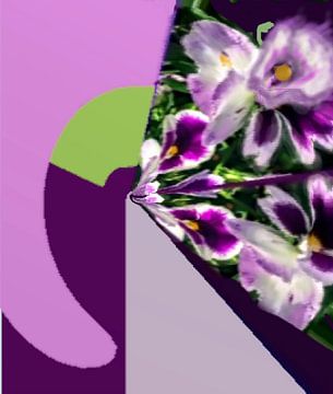 Witte viooltjes - Abstract van Annaluiza Dovinos