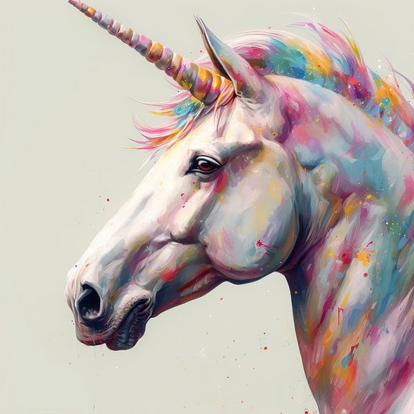 Einhorn gemalt von Blickfänger Gemälde