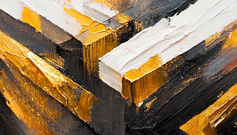 Peinture en noir et or par Mustafa Kurnaz