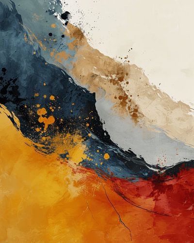 Bunte, moderne und abstrakte Landschaft