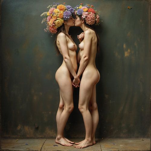 Frauen mit Blumenstrauß