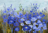 Blauwe bloemen van CvD Art - Kunst voor jou thumbnail