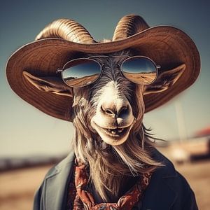Chèvre cool sous le soleil du festival