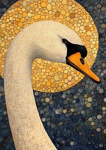 Schwan Orange | Schwan in modernen Farben und Formen
