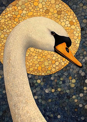 Swan Orange | Swan en couleurs et formes modernes