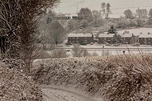 Bulkemstraat Simpelveld in de sneeuw von John Kreukniet