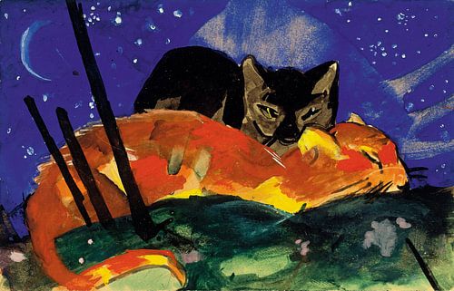Twee katten, Franz Marc