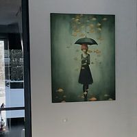 Photo de nos clients: Pluie d'or III par Mirjam Duizendstra, sur toile