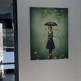 Kundenfoto: Goldregen III von Mirjam Duizendstra, auf Leinwand
