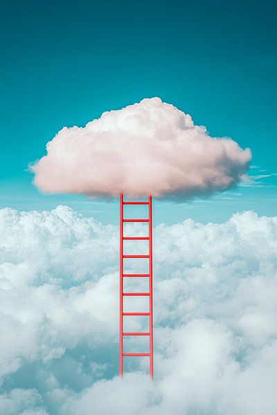 Leiter zur Wolke von Poster Art Shop