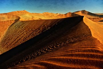 Eindeloze zee van zand (Namibië Sossusvlei Foto schilderij) van images4nature by Eckart Mayer Photography