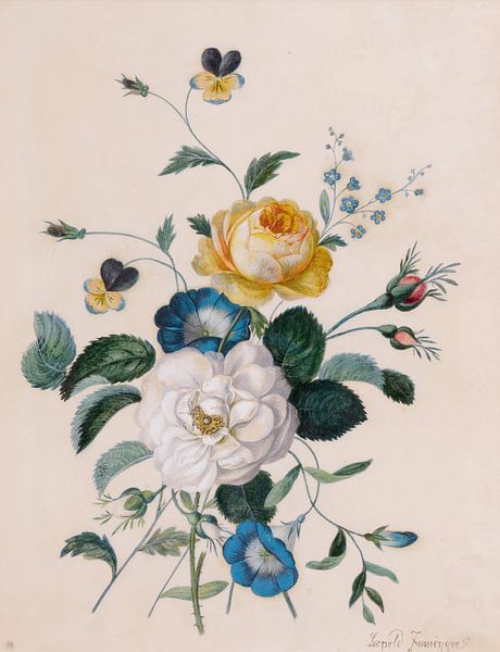 Bouquet of flowers, Leopold Zinnögger by Masterful Masters