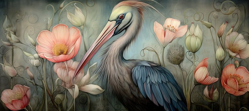 Painting Pelican by Abstract Painting