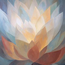 Zarte Lotusblume in Pastellfarben von But First Framing
