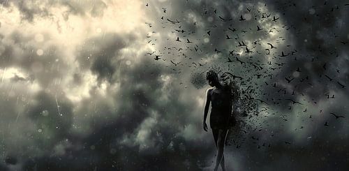 Transformation en vol d'oiseaux