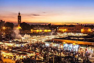 Marrakesh, Djemaa el Fna van Jan Schuler
