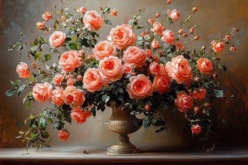 nature morte pittoresque avec des fleurs par Egon Zitter
