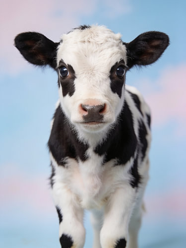 A portrait of an adorable little calf – animal poster