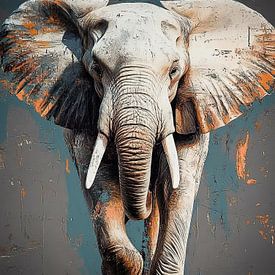 Elefantenmalerei | Ivory Sentinel von Wunderbare Kunst