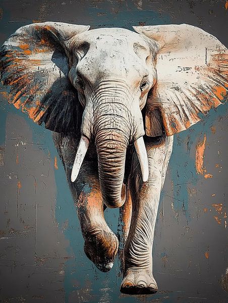 Elephant Painting | Ivory Sentinel by Wonderful Art