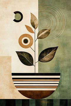 Modernes Pflanzenstillleben in sanften Farben von Poster Art Shop