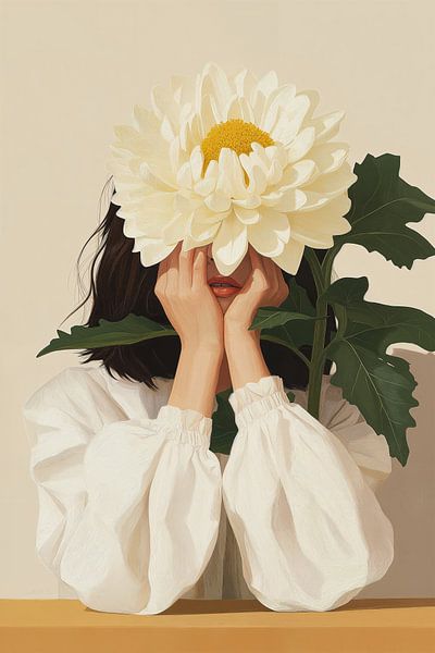 Porträt, Chrysantheme auf deinem Kopf Nr.1 von Studio BB