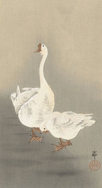 Ohara Koson - Zwei Gänse (bearbeitet) von Peter Balan