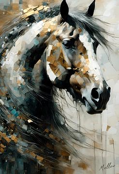 Een ongebonden wild paard van Mellow Art