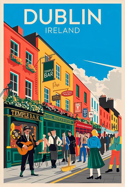 Dublin, Ierland van Poster Art Shop