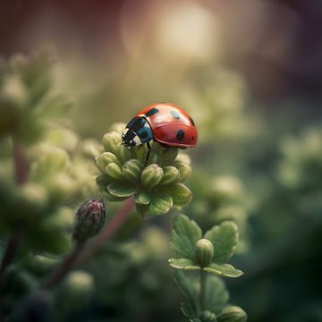 Ladybird in the green by Heike Hultsch