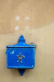 Old blue mailbox
