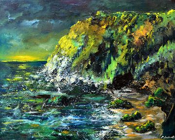 Sunset on cliffs by pol ledent