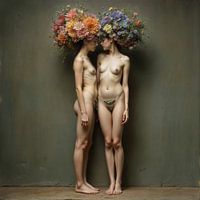 Frauen mit Blumenstrauß