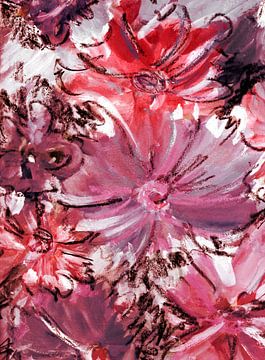 Blumenart in Rot von Claudia Gründler