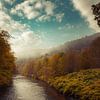 Friedliche Herbststimmung am Fluß Wupper von Dirk Wüstenhagen