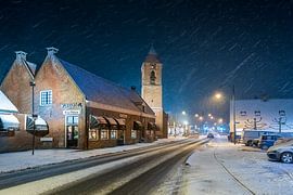 Leersum in the snow, The Michaël church by Marco Hoogma