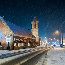 Leersum dans la neige, l'église Michaël sur Marco Hoogma