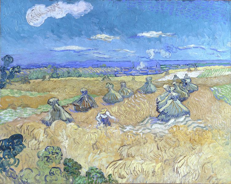 Wheat Fields with Reaper, Vincent van Gogh by Masterful Masters
