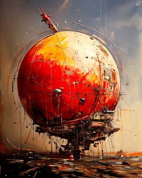 Abstracte wereldbol van Günter Puschmann