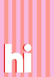 Hi - pink red stripes