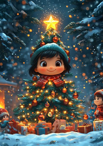 Glänzender Weihnachtsbaum von R Pevitanada