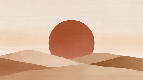 Dunes and sunshine: a panorama in soft pastel colours