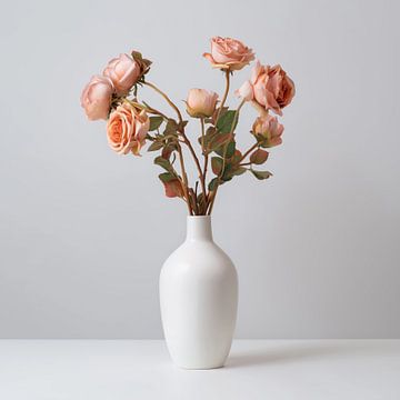 Rozen in een witte vaas van ARTemberaubend