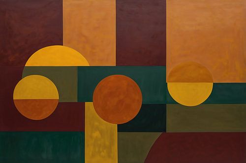 Geometrische abstracte kunst in kleur